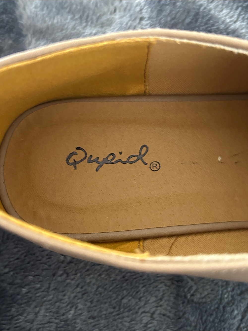 Qupid Women's Beige Pointed Slip-On Flats with V-Cut - Picture 6 of 8
